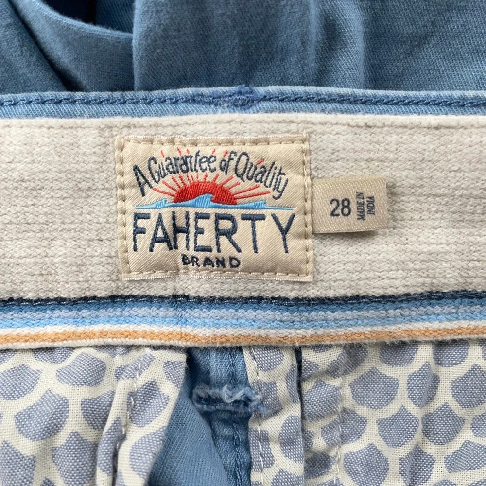 Faherty Shorts Mens 28 Blue Island Life Chino 8